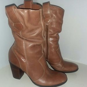 Diba leather cowgirl boot